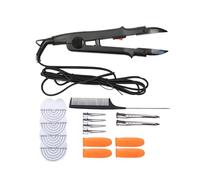 Máquina De Extensiones Cabello Con Conector Calor Hierro Fusión, Herramientas Unión Queratina Temperatura Constante, Kit Accesorios For El, 1 Ud Ahorro De Tiempo Eficiente(Black Kit)