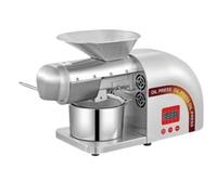 Máquina de extracción de prensa de aceite inteligente Expulsor eléctrico automático multifuncional de acero inoxidable ajustable en frío caliente con sésamo y girasol para hogar comercial (Z