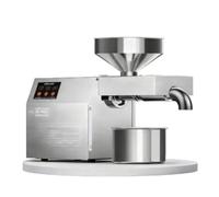 Máquina de extracción de prensa de aceite inteligente Expulsor eléctrico automático multifuncional de acero inoxidable ajustable en frío caliente Sésamo Nogal Girasol Hogar comercial (B01)