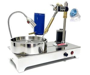 Máquina de facetado de piedras preciosas, pulidora de regazo plana lapidaria de 120 W 1800 RPM con disco de diamante, amoladora de joyería de banco de 150 mm para jade, metales preciosos, cristal