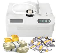 Máquina de fajos de billetes Smart-Tech, herramienta de flejado de billetes por inducción automática de 30 fajos/min, operación con un solo toque, flejadora de fajos de billetes de tamaño ajustable