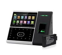 Máquina de fichar, biométrico de tiempo de asistencia lector de huellas dactilares USB reloj de tiempo Máquina de Control de acceso de empleado con batería(IFace302-Battery)