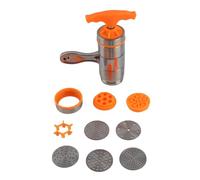 Máquina de fideos para hacer pasta de acero inoxidable Prensa manual de fideos duradera de primera calidad con 7 moldes para uso en restaurantes de cocina casera Material de