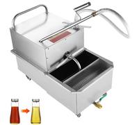 Máquina de filtrado de aceite para freidoras, 550 W, móvil comercial, con carro de filtrado de aceite para freidoras, para restaurantes y supermercados.