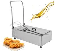 Máquina de filtrado para freidora móvil, bomba de filtrado para freidora comercial de 55 L, separador de aceite para camión de 370 W, sistema de filtración de aceite de cocina de acero inoxidable de