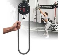 Máquina De Fitness De Cuerda De Tracción, Equipo De Gimnasio En Casa Suspendido Con Sis-tema De Polea Ajustable, Resistencia Ajustable (0-30kg), Entrenamiento De Resistencia Muscular(Red)