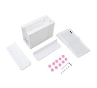 Máquina de floración de pestañas acrílicas, separador de pestañas postizas con tablero de extensión, mango giratorio manual para floración automática, juego completo con (Blanca)