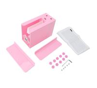 Máquina de floración de pestañas acrílicas, separador de pestañas postizas con tablero de extensión, mango giratorio manual para floración automática, juego completo con (Rosada)