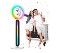 Máquina de fotomatón, cabina de fotos selfie con luz RGB y soporte remoto para fotomatón compatible con almohadilla I de 10.2 pulgadas, 10.9 pulgadas, 12.9 pulgadas, diseño portátil y resistente con
