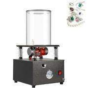 Máquina de fundición al vacío de yeso, removedor de burbujas de vibración con manómetro y válvula de alivio de presión manual, velocidad ajustable para procesamiento de moldes de joyería