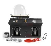 Máquina de fundición al vacío para joyería, equipo profesional de fundición a la cera perdida 2L/4L/6L con campana, bomba de 375W-1000W, para fundición de obras de arte de metal de cobre plateado 4L