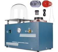 Máquina de fundición de inversión al vacío con bomba, equipo de fundición de joyas resistente de 1/2 HP con tarro de campana para procesamiento fiable de moldes de fundición de metales preciosos