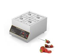Máquina de fusión de chocolate con control de temperatura, calentador eléctrico de alimentos para derretir chocolate, leche, crema y sopa, 500 W, temperatura ajustable (0-85 °C/-17.8-85.0 °C)