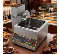 Máquina de fusión de chocolate, mezclador de templado de acero inoxidable, control de temperatura de 0 a 95 °C, velocidad ajustable de 35 a 55 RPM, capacidad de 12 kg para un revestimiento suave de