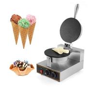 MáQuina De Gofres eléctrica comercial para hacer conos de helado, 1200 W, rango de temperatura de 50 °C a 300 °C, ideal para rollitos de primavera o tortillas, salas de repostería, restauran