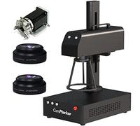 Máquina de grabado láser de fibra ComMarker B4, grabado láser de metal, compatible con Lightburn, máquina de marcado láser de 20W para acero inoxidable, joyas, plásticos, vasos (20W, with 1 rotary)