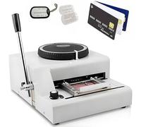 Máquina de Grabado Manual para Dog Tags y Tarjetas PVC, Herramienta con Placa Metálica de 72 Caracteres, 35 Etiquetas Incluidas, Espaciado y Profundidad Ajustables para Tarjetas e ID Militar