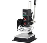 Máquina de grabado manual, sello de lámina caliente con pantalla digital, placa calefactora, trazo de ranurado: ≤50 mm para proyectos de manualidades de cuero