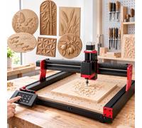 Máquina De Grabado Y Corte De 500 W, Área De Trabajo De 460 × 460 × 80 Mm, Precisión De 0,05 Mm, Pantalla Táctil De 3,5 Pulgadas, Para Tallado En Madera, Acrílico, Fibra De Carbono, Aluminio,