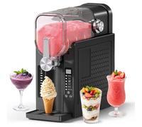 Máquina de granizados, no necesita hielo para el hogar, pantalla de temperatura en tiempo real, máquina de bebidas congeladas con 6 programas preestablecidos para helados, frappés, batido de leche y