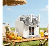Máquina de granizados y helados 7 en 1, tanque doble de 2 litros, servicio suave en 30 a 45 minutos, autolimpieza, for margaritas, batidos, uso doméstico y comercial