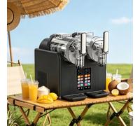 Máquina de granizados y helados 7 en 1, tanque doble de 2 litros, servicio suave en 30 a 45 minutos, autolimpieza, for margaritas, batidos, uso doméstico y comercial