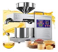 Máquina de Hacer Aceite Casero Automática 820W Potente - Extractor Frío/Caliente Acero Inoxidable 304, Prensa para Aceite Natural Saludable, Libre Químicos, Alto Rendimiento (3-6kg/h)