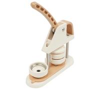 Máquina de hacer botones de 58 mm, máquina de botones, kit DIY con 100 cubiertas de metal y cortadores circulares de plástico, prensa, insignias, máquina de hacer botones para regalos, 1, ABS y metal