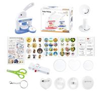 Máquina de Hacer Chapas | Prensa Manual con Estimulación Práctica y Accesorios para Fabricar Insignias,Kit de Fabricación de Pins | Para Proyectos Manuales DIY Decoración y Actividades Familiares