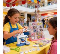 Máquina de Hacer Chapas - Prensa Manual con Estimulación Práctica y Accesorios para Fabricar Insignias - Máquina Prensa para Botones,Para Proyectos Manuales DIY Decoración y Actividades Familiares