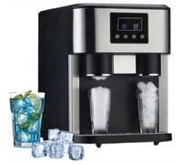 Máquina De Hacer Hielo 3 En 1 - Hielo Bala, Picado Y Agua, Depósito 1,8L, Capacidad 0,6L, LCD, Ventana, Alarma Por Lleno/Falta Agua, Para Familia(Silver)