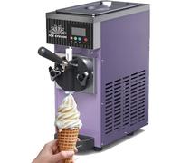 Máquina de helado, 450 W de un solo sabor, panel LCD, limpieza automática, alto rendimiento para restaurantes y bares