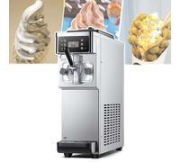 Máquina de helado comercial de 1200 W, máquina para hacer helado suave, 12-16 l/h, con pantalla LCD, congelación rápida con un solo clic y limpieza automática,A