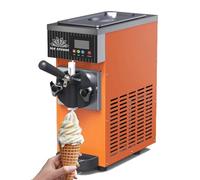 Máquina de helado de servicio suave, máquina de helado de encimera, rendimiento de 4-5 kg/h, preenfriamiento, limpieza automática, panel LCD, sabor único