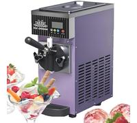 Máquina de helado de servicio suave, máquina de un solo sabor, salida de 4-5 kg/h, tolva de 2.5 litros, tanque de congelación de 1 litro, limpieza automática, fácil de usar para hacer helados en casa