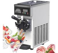 Máquina de helado de servicio suave, máquina de un solo sabor, salida de 4-5 kg/h, tolva de 2.5 litros, tanque de congelación de 1 litro, limpieza automática, fácil de usar para hacer helados en casa