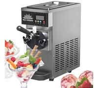 Máquina de helado de servicio suave, máquina de un solo sabor, salida de 4-5 kg/h, tolva de 2.5 litros, tanque de congelación de 1 litro, limpieza automática, fácil de usar para hacer helados en casa