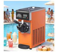 Máquina de helado de un solo sabor de 450 W, máquina comercial para hacer helados, 55-65 unidades/H, limpieza con un solo clic, para restaurante, tienda de aperitivos y bar, color blanco