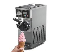 Máquina de helado suave de encimera de 450W para el hogar, fabricante de un solo sabor con preenfriamiento, limpieza automática y panel LCD, rendimiento de 4-5 kg/h