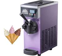 Máquina de helados comercial, 4 kg/h, máquina de encimera de 450 W con alarma de preenfriamiento, limpieza automática y pantalla táctil para tiendas, cafeterías, tiendas de postres