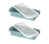 Máquina de hielo 2 en 1 de gran capacidad con cubiertas fijas, adecuada para comidas frías y postres, bandeja planificadora de congelador, cocina