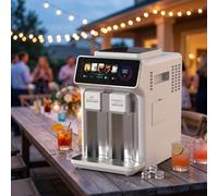 Máquina De Hielo Con Funciones Para Cubitos, Hielo Picado Y Agua Helada a 5 °c; Produce 12 Cubitos En 6 Minutos Y Prepara Batidos En 30 Segundos; Capacidad De 15 Kg En 24 Horas, 5 Ajustes White