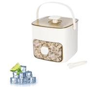 Máquina De Hielo Con Prensa Hacer Cubitos De Silicona Ice Cube Maker Automática Para Cubiteras Con Tapa Molde Bandeja Congelar Hielos Nieve Machine Tray Cubitera Moldes Bolsas Encimera (Blanco)