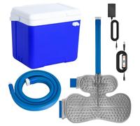 Máquina de hielo de hombro con manguito rotador para terapia de frío, máquina de hielo para hombro después de la cirugía, cuidado postoperatorio, temporizador, almohadilla de compresión, 14 cuartos de
