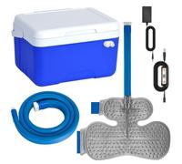 Máquina de hielo de hombro con manguito rotador para terapia de frío, máquina de hielo para hombro después de la cirugía, cuidado postoperatorio, temporizador, almohadilla de compresión de 9 cuartos