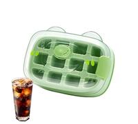 Máquina de hielo de silicona, bandeja para congelador, molde de cubo, vertical portátil con tapa para almacenamiento de bebidas, recipiente frío duradero para el hogar, fiesta, viajes, cocina