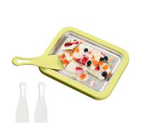 Máquina de hielo enrollada fría instantánea para yogur enrollado - Bandeja helada con 2 espátulas para crear postres caseros - Ideal para adultos reuniones familiares actividades al aire libre