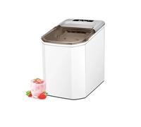 Máquina de Hielo, Máquina for hacer cubitos de hielo eléctrica de 15 kg/24 h, automática, portátil, for el hogar, for bar, café, leche, té y tiendas(Bianco)