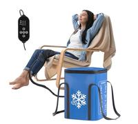 Máquina de hielo para rodilla después de la cirugía, máquina de terapia de frío silenciosa de 19 cuartos de galón con temporizador automático, control de flujo ajustable, enfriador a prueba de fugas