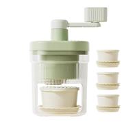 Máquina De Hielo Picado Manual - Trituradora A Manivela Con Vasos Y Tazones | Picadora Portátil Para Cócteles, Granizados Y Dulces Niños | Bar Hogar Equipo Accesorios De Cocina Kit